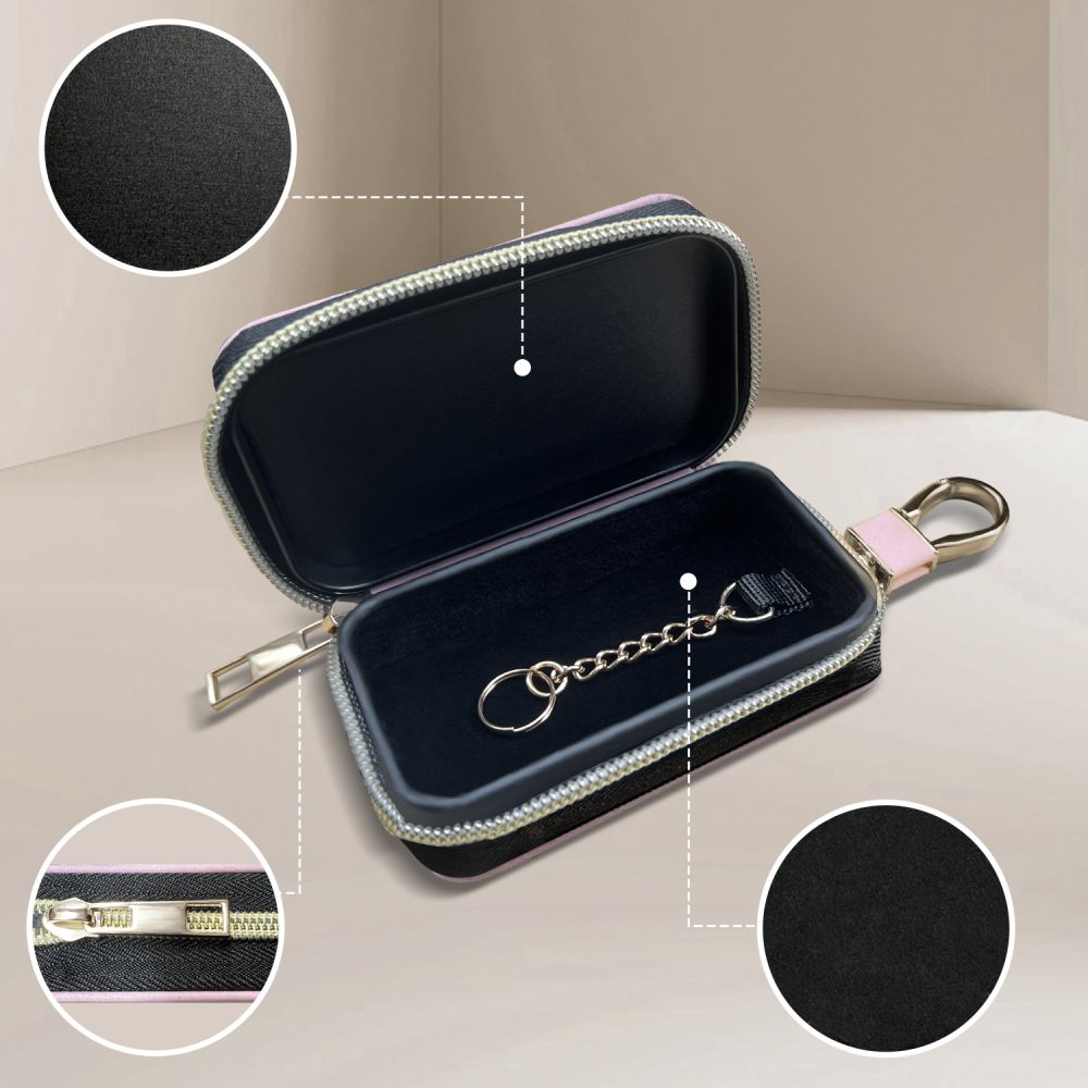 ETUI ANTI-RFID FARADAYA TECH-PROTECT KLR300 SANS CLÉ COULEUR ROSE PÂLE