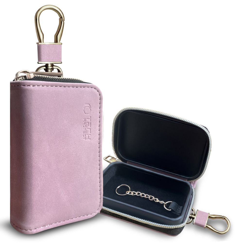 ETUI ANTI-RFID FARADAYA TECH-PROTECT KLR300 SANS CLÉ COULEUR ROSE PÂLE