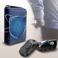 ETUI BLOCKEUR DE SIGNAL RFID SANS CLE KLR300 FARADAYA TECH-PROTECT BLEU MARINE