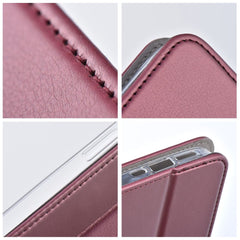COUVERTURE DE LIVRE POUR HUAWEI NOVA 12 SE HEYCASE MAGNETO WALLET BURGONDIE