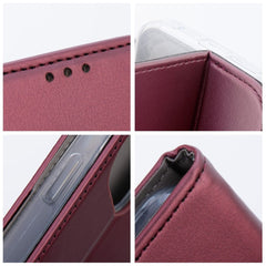 COUVERTURE DE LIVRE POUR HUAWEI NOVA 12 SE HEYCASE MAGNETO WALLET BURGONDIE