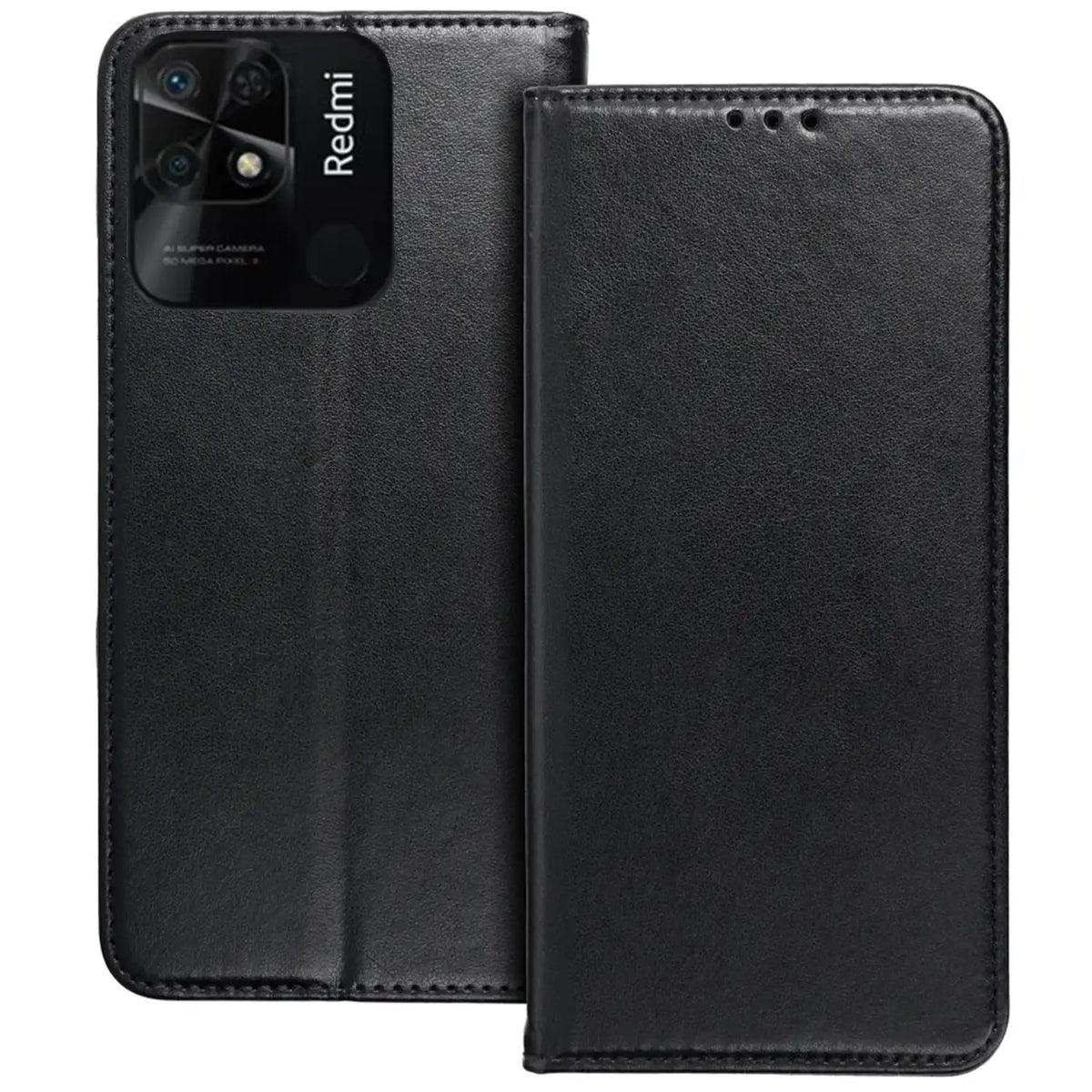 COUVERTURE DE LIVRE POUR XIAOMI REDMI 10C HEYCASE MAGNETO WALLET NOIRE