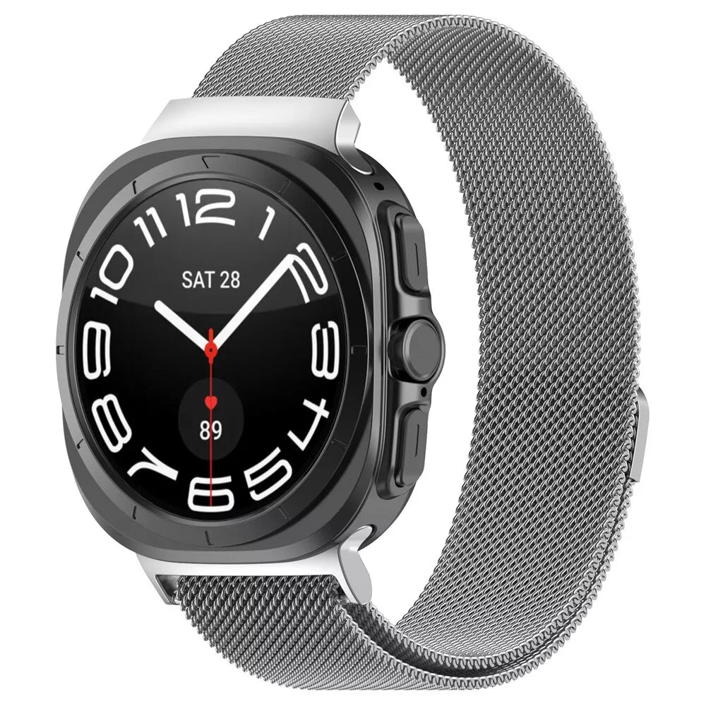 BRACELET EN METAL POUR SAMSUNG GALAXY WATCH ULTRA (47 MM) HEYBAND MILANESE ARGENT
