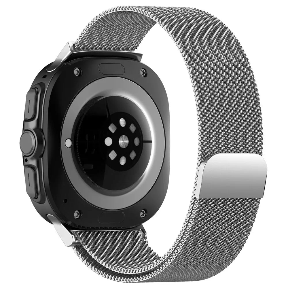 BRACELET EN METAL POUR SAMSUNG GALAXY WATCH ULTRA (47 MM) HEYBAND MILANESE ARGENT