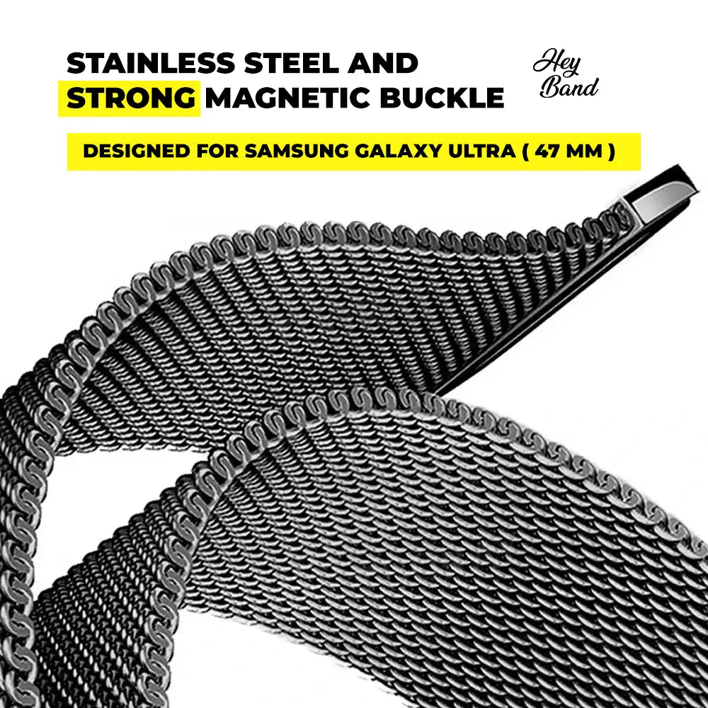 BRACELET EN METAL POUR SAMSUNG GALAXY WATCH ULTRA (47 MM) HEYBAND MILANESE STARLIGHT