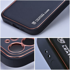 COUVERCLE EN CUIR POUR SAMSUNG GALAXY A25 5G HEYCASE NOIR