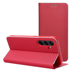 COUVERTURE DE LIVRE POUR XIAOMI REDMI 13C / POCO C65 HEYCASE LUNA WALLET ROUGE PUR