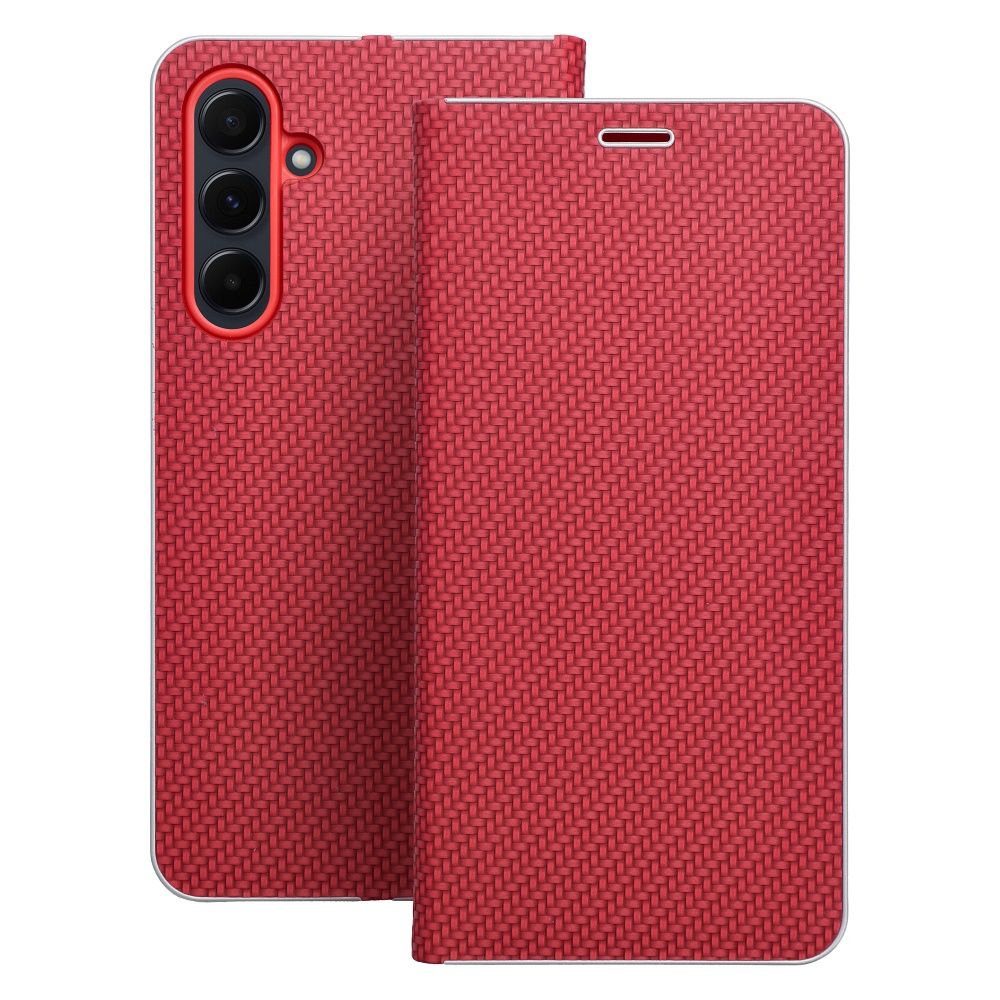 COUVERTURE DE LIVRE POUR SAMSUNG GALAXY A55 5G HEYCASE LUNA WALLET ROUGE PUR
