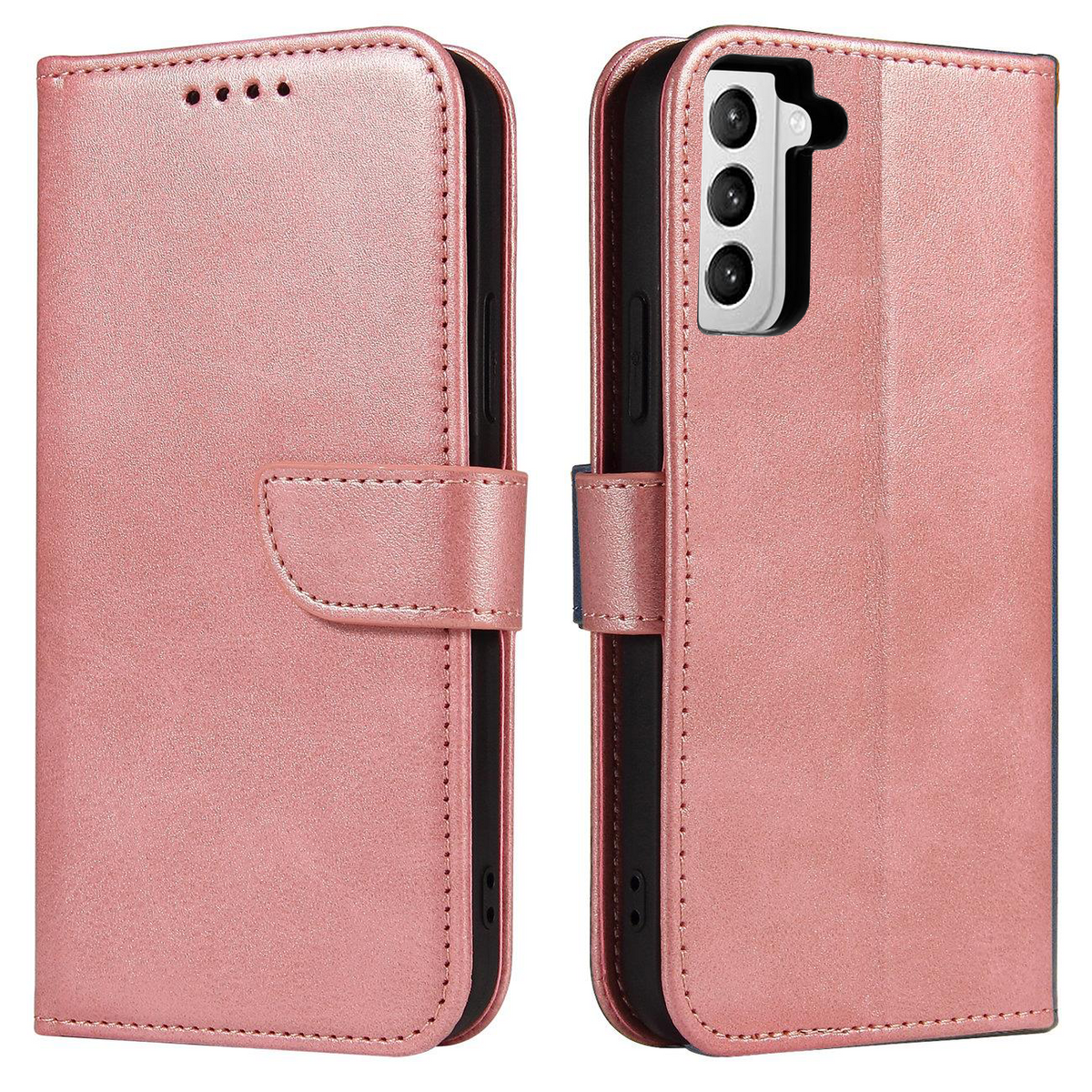 COUVERTURE DE LIVRE POUR SAMSUNG GALAXY S24+ PLUS HEYCASE MAGNET WALLET ROSE