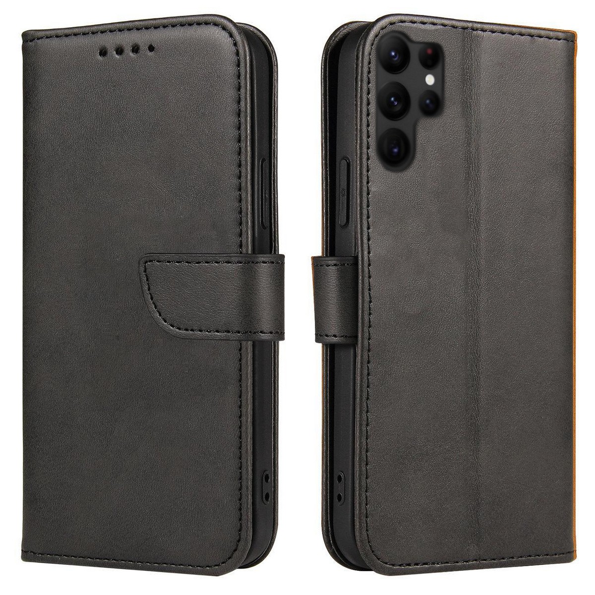 COUVERTURE DE LIVRE POUR SAMSUNG GALAXY S24 ULTRA HEYCASE MAGNET WALLET NOIRE