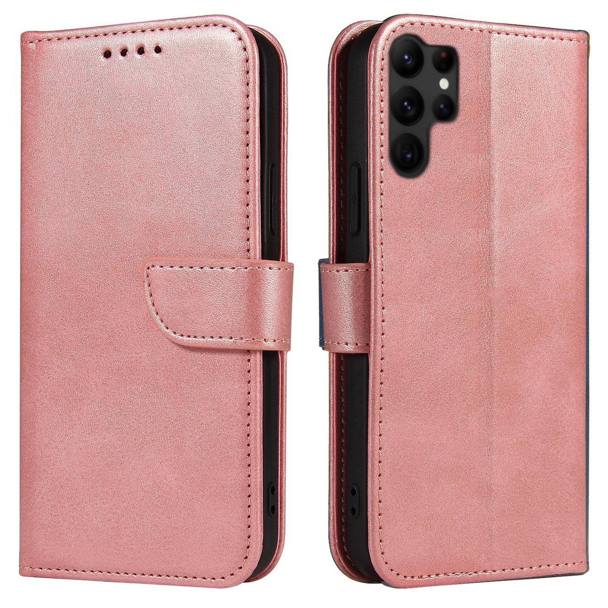 COUVERTURE DE LIVRE POUR SAMSUNG GALAXY S24 ULTRA HEYCASE MAGNET PORTEFEUILLE ROSE