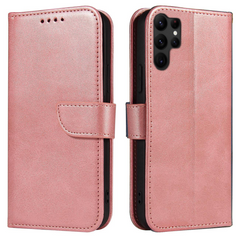 COUVERTURE DE LIVRE POUR SAMSUNG GALAXY S24 ULTRA HEYCASE MAGNET PORTEFEUILLE ROSE