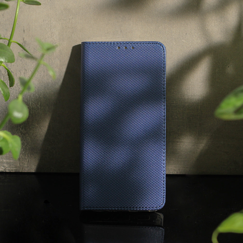 COUVERTURE DE LIVRE POUR REALME C51 / C53 4G / NOTE 50 HEYCASE MAGNETO PORTEFEUILLE BLEU MARINE