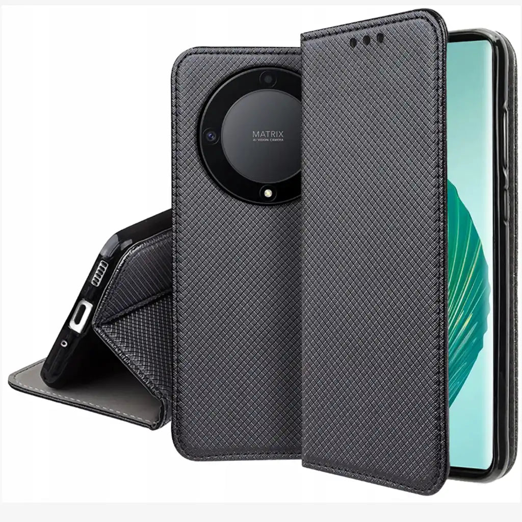 COUVERTURE DE LIVRE POUR HONOR MAGIC 6 LITE / HONOR X50 5G HEYCASE MAGNETO NOIR