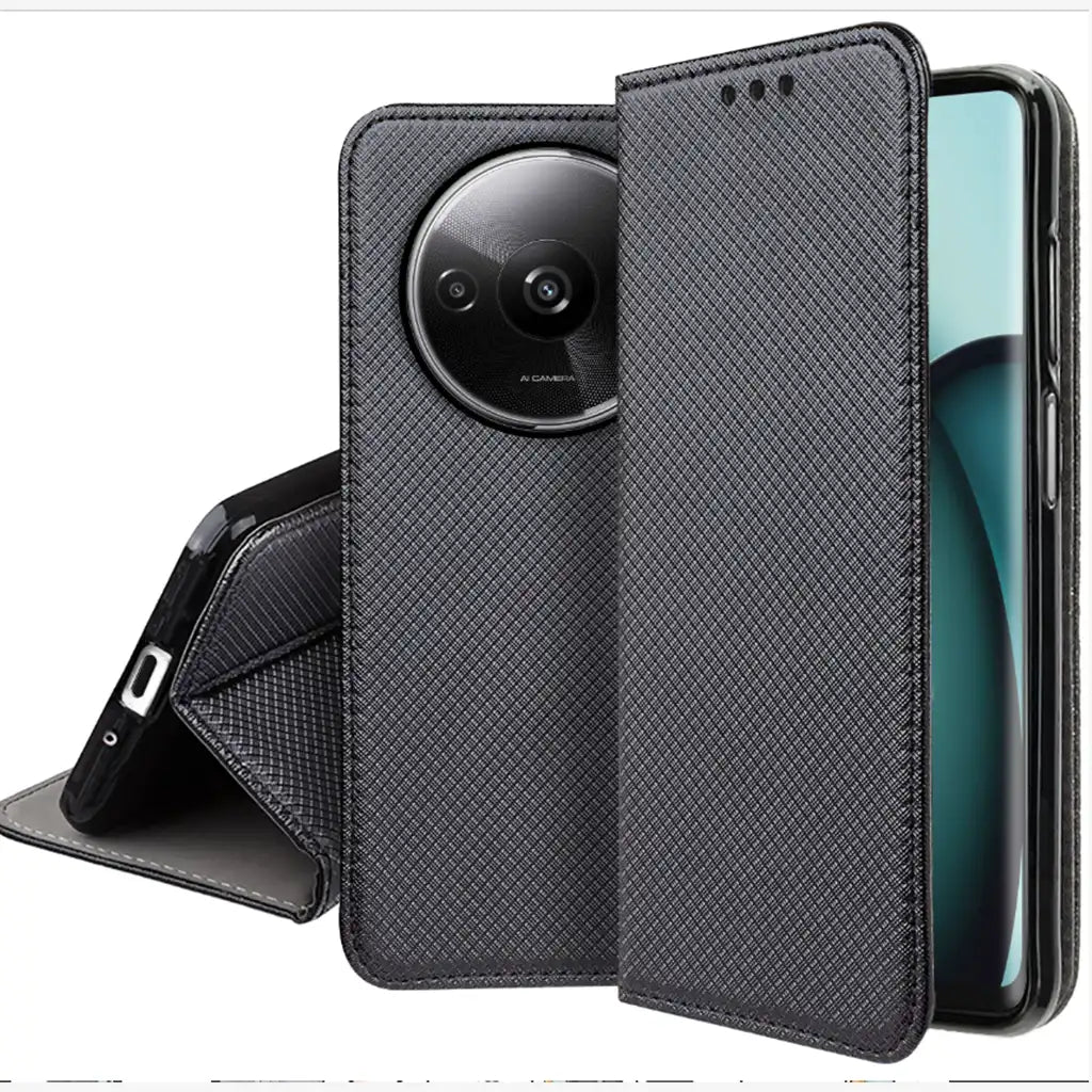 COUVERTURE DE LIVRE POUR XIAOMI REDMI A3 4G (GLOBAL) HEYCASE MAGNETO WALLET NOIRE