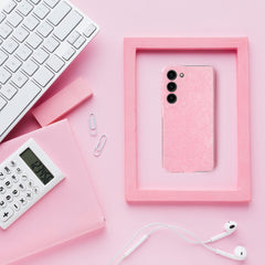 COUVERCLE BRILLANT POUR SAMSUNG GALAXY A05S HEYCASE SLIM BLINK PINK