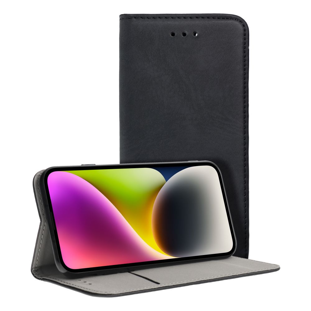 COUVERTURE DE LIVRE POUR REALME C67 HEYCASE SMART MAGNETO BOOK NOIR
