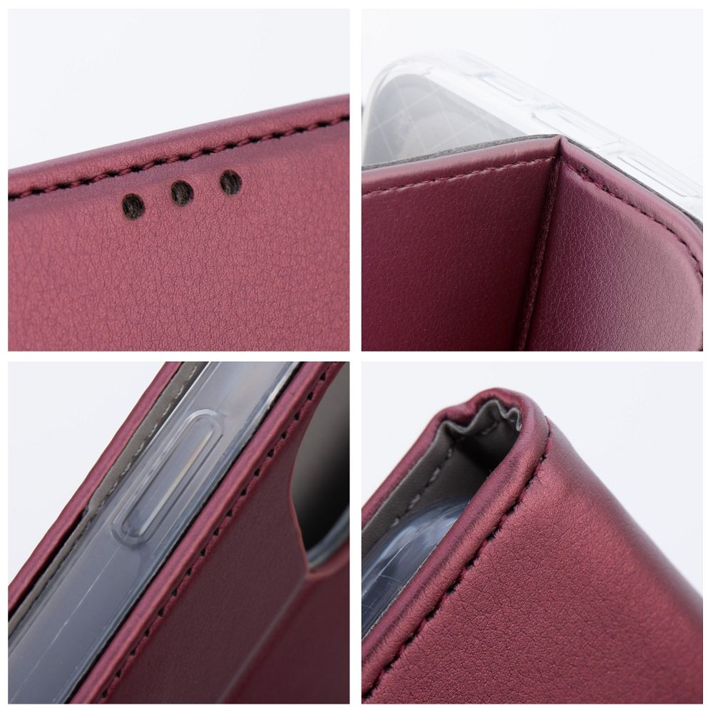 COUVERTURE DE LIVRE POUR REALME C67 HEYCASE SMART MAGNETO BOOK BURGUNDY