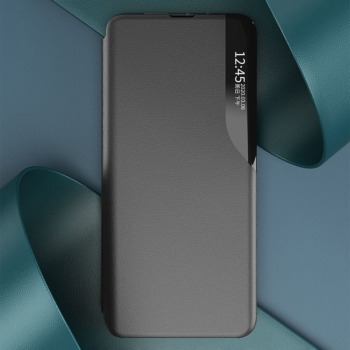 COUVERTURE DE LIVRE POUR SAMSUNG GALAXY S24 ULTRA HEYCASE SMART VIEW NOIRE