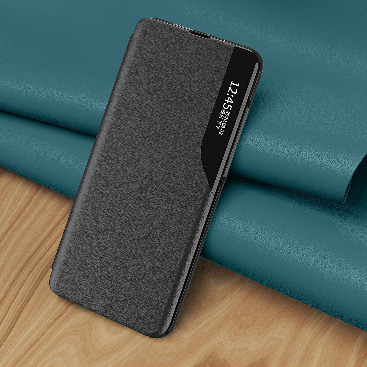 COUVERTURE DE LIVRE POUR SAMSUNG GALAXY S24 ULTRA HEYCASE SMART VIEW NOIRE