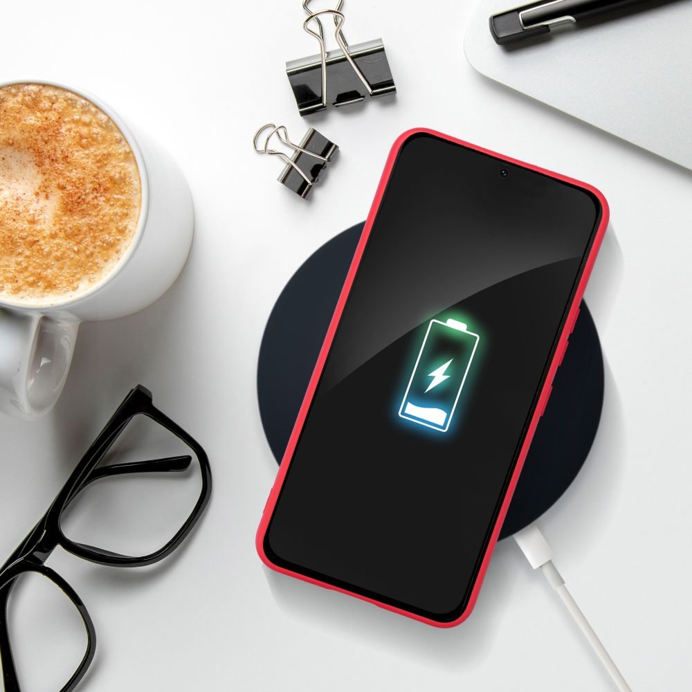 COUVERCLE POUR SAMSUNG GALAXY A25 5G HEYCASE SOUPLE ROUGE
