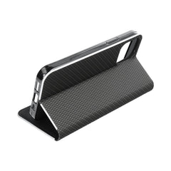 COUVERTURE DE LIVRE POUR SAMSUNG A35 5G HEYCASE PORTEFEUILLE CARBONE NOIR