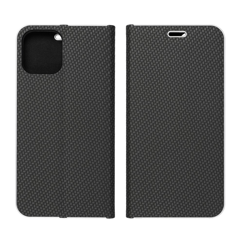 COUVERTURE DE LIVRE POUR SAMSUNG A35 5G HEYCASE PORTEFEUILLE CARBONE NOIR