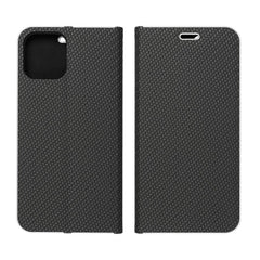 COUVERTURE DE LIVRE POUR SAMSUNG A35 5G HEYCASE PORTEFEUILLE CARBONE NOIR