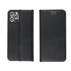 COUVERTURE DE LIVRE POUR SAMSUNG A35 5G HEYCASE PORTEFEUILLE CARBONE OR / NOIR