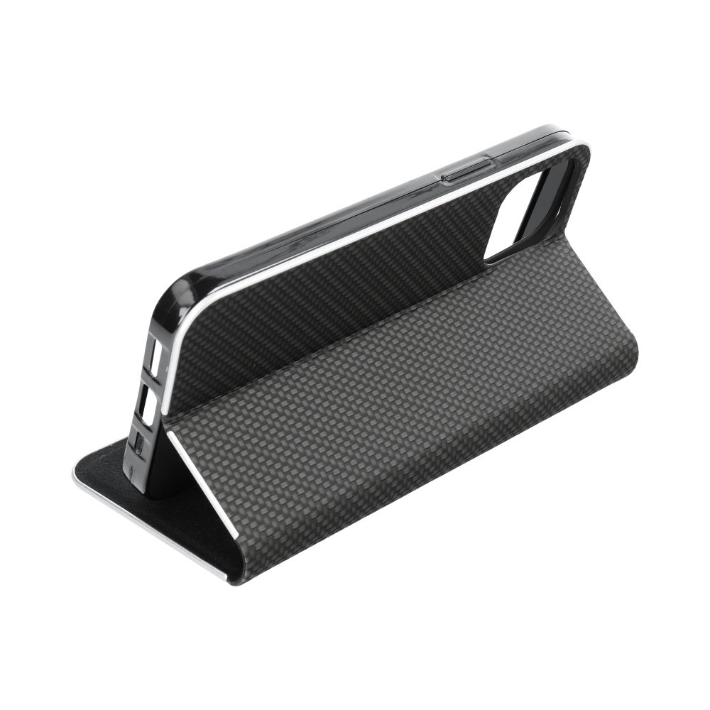 COUVERTURE DE LIVRE POUR SAMSUNG A55 5G HEYCASE PORTEFEUILLE CARBONE NOIR