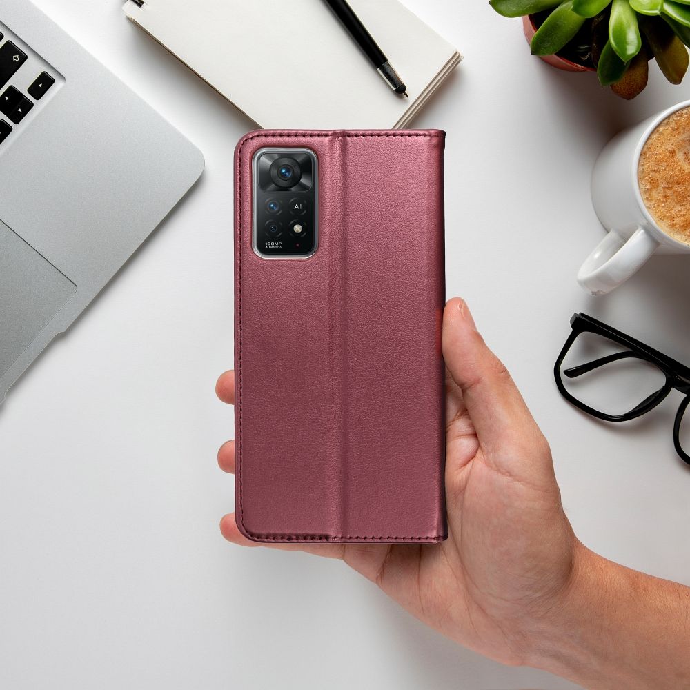 COUVERTURE DE LIVRE POUR OPPO A79 5G HEYCASE PORTEFEUILLE BURGONDIE