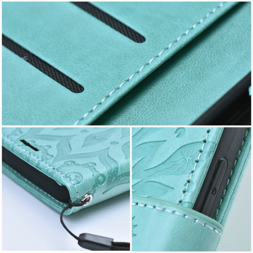 COUVERTURE DE LIVRE HEYCASE WALLET MANDALA SAMSUNG GALAXY A15 5G VERT