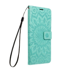 COUVERTURE DE LIVRE HEYCASE WALLET MANDALA SAMSUNG GALAXY A15 5G VERT
