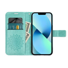 COUVERTURE DE LIVRE HEYCASE WALLET MANDALA SAMSUNG GALAXY A15 5G VERT