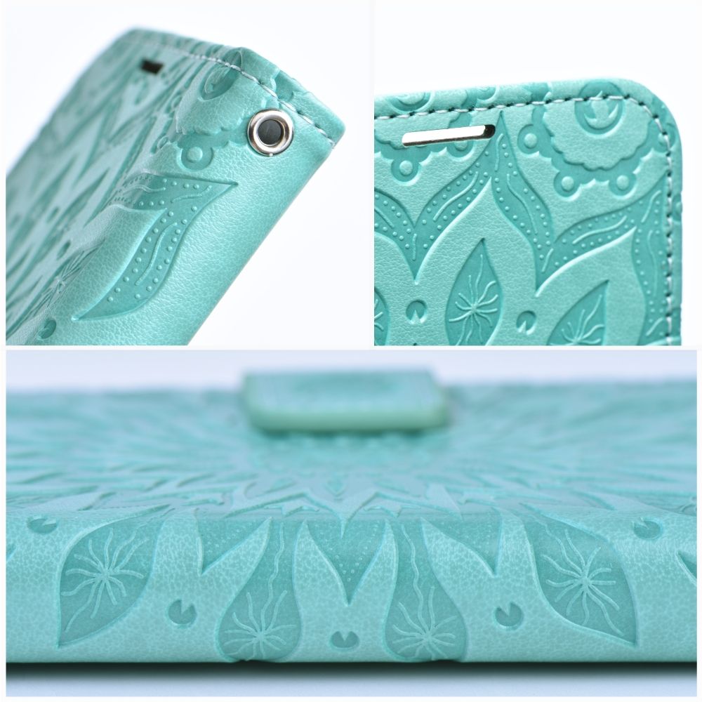 COUVERTURE DE LIVRE HEYCASE WALLET MANDALA SAMSUNG GALAXY A15 5G VERT