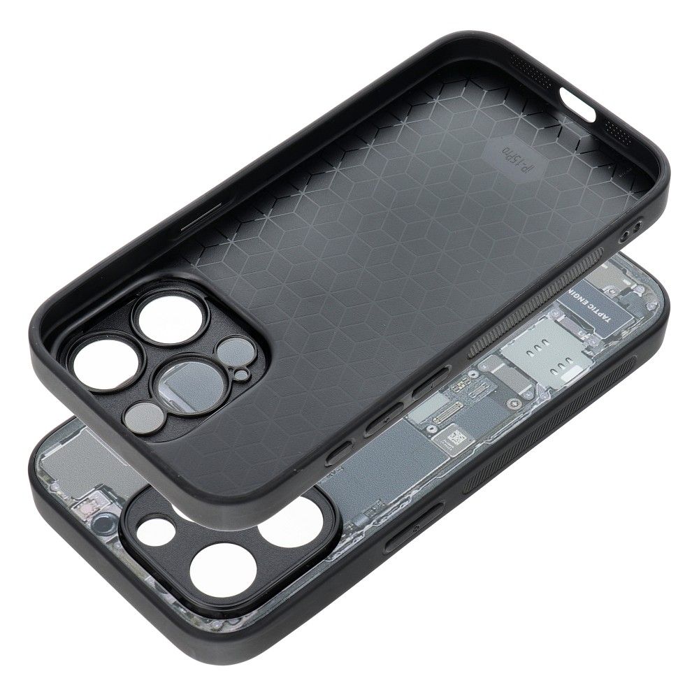 COQUE POUR IPHONE 15 PRO HEYCASE ZERO TRANSPARENT / NOIR