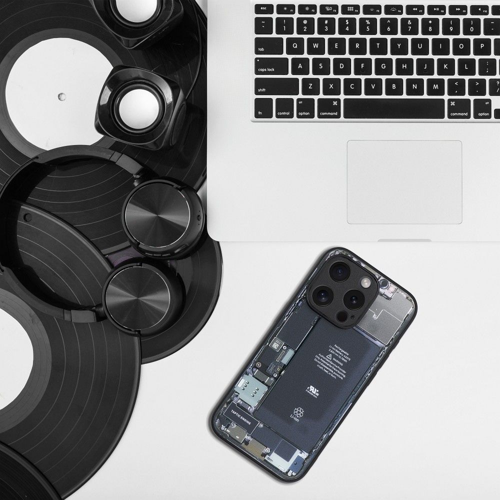 COQUE POUR IPHONE 15 PRO HEYCASE ZERO TRANSPARENT / NOIR