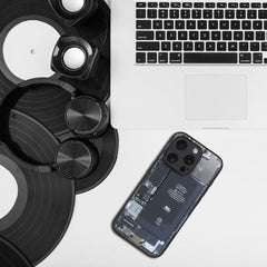 COQUE POUR IPHONE 15 PRO HEYCASE ZERO TRANSPARENT / NOIR