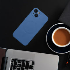 COQUE IPHONE 11 PRO HEYCASE SILICONE MAG MAGSAFE BLEU