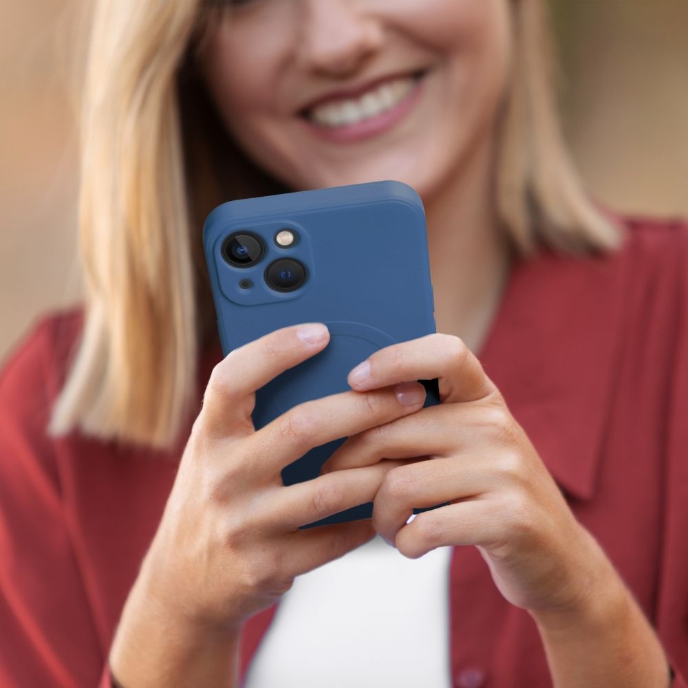 COQUE IPHONE 11 PRO HEYCASE SILICONE MAG MAGSAFE BLEU