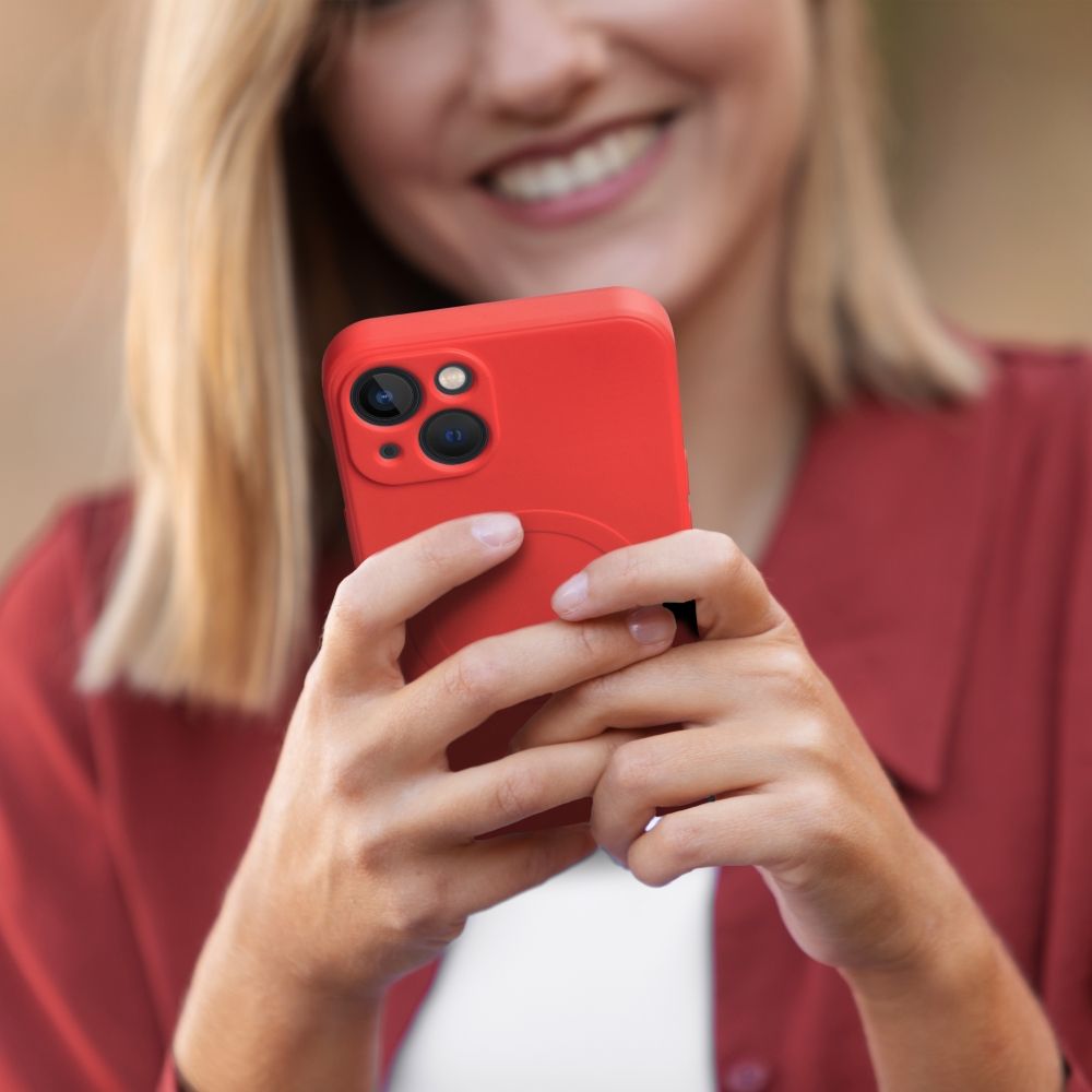 COQUE IPHONE 11 PRO HEYCASE SILICONE MAG MAGSAFE ROUGE