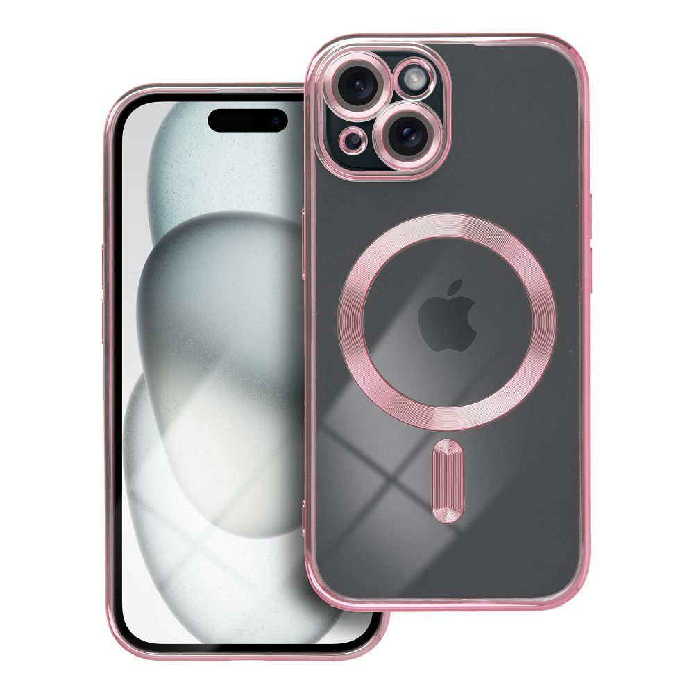 COQUE IPHONE 15 HEYCASE MAGSAFE MAG SHINE ROSE GOLD