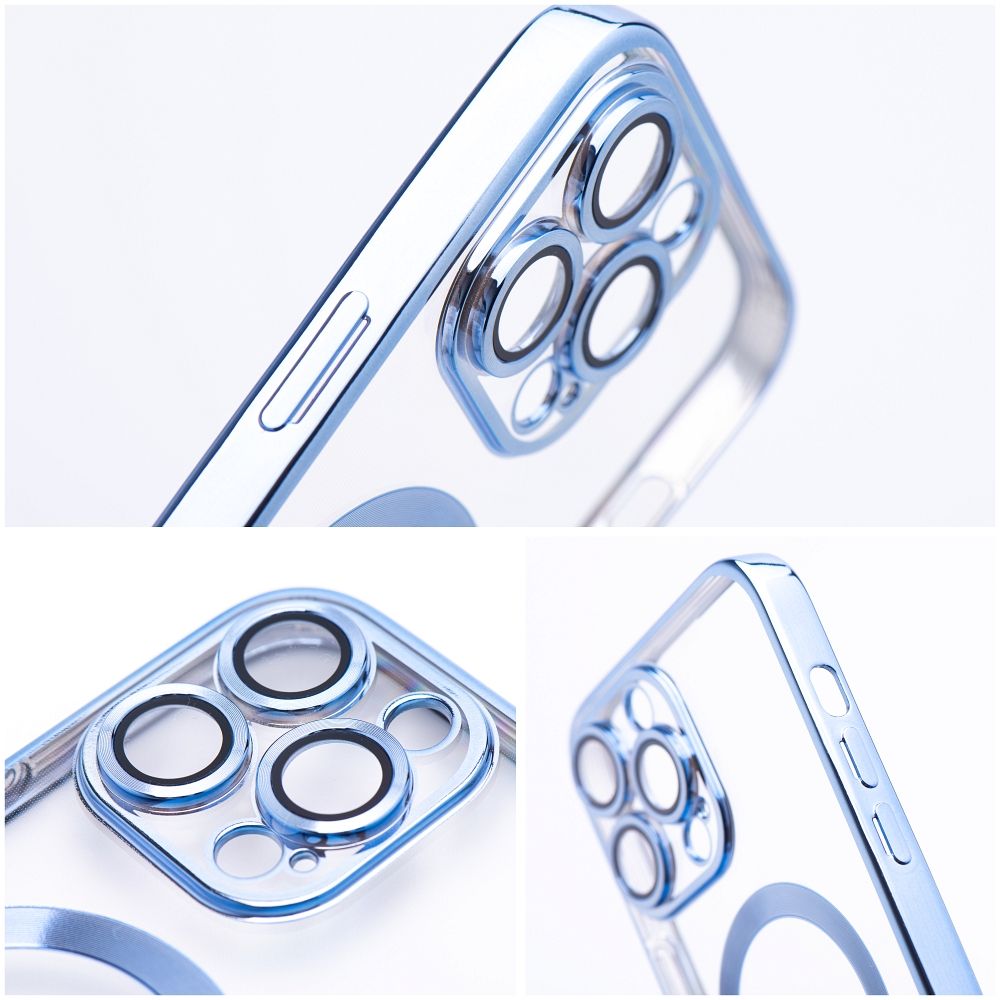 COQUE IPHONE 15 PRO HEYCASE MAGSAFE MAG SHINE BLEU
