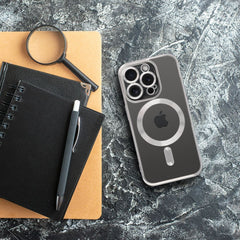 COQUE IPHONE 15 PRO MAX HEYCASE MAGSAFE MAG SHINE TITANE