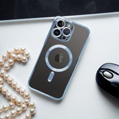 COQUE IPHONE 15 PRO MAX HEYCASE MAGSAFE MAG SHINE BLEU