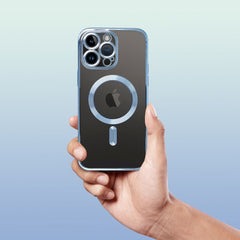 COQUE IPHONE 15 PRO MAX HEYCASE MAGSAFE MAG SHINE BLEU