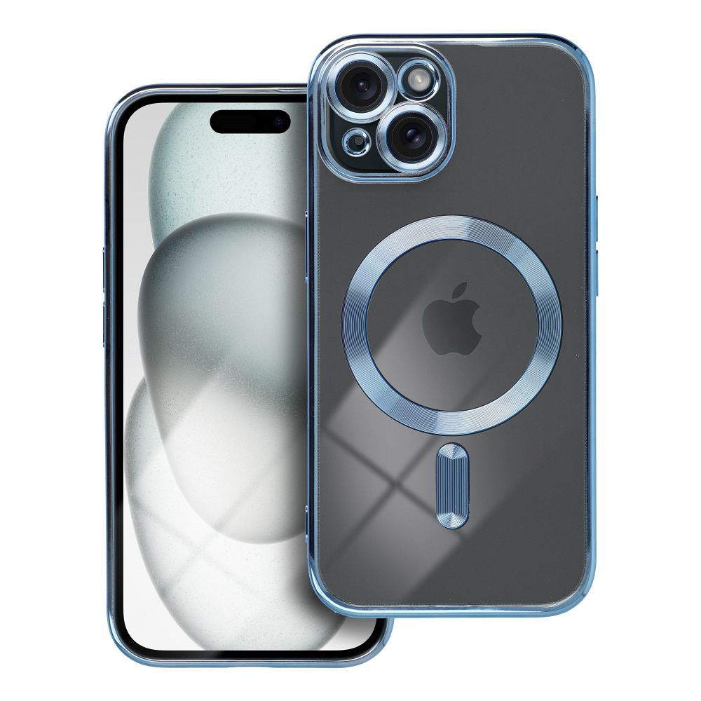 COQUE POUR IPHONE 15 HEYCASE SHINE MAGSAFE BLEU
