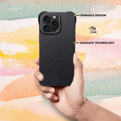 COQUE POUR IPHONE 15 MAGSAFE HEYCASE ZEPHYR NOIR