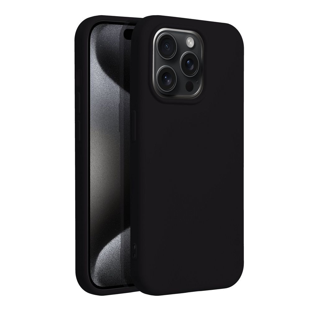 COQUE POUR IPHONE 15 PRO HEYCASE SILICONE LINE NOIRE