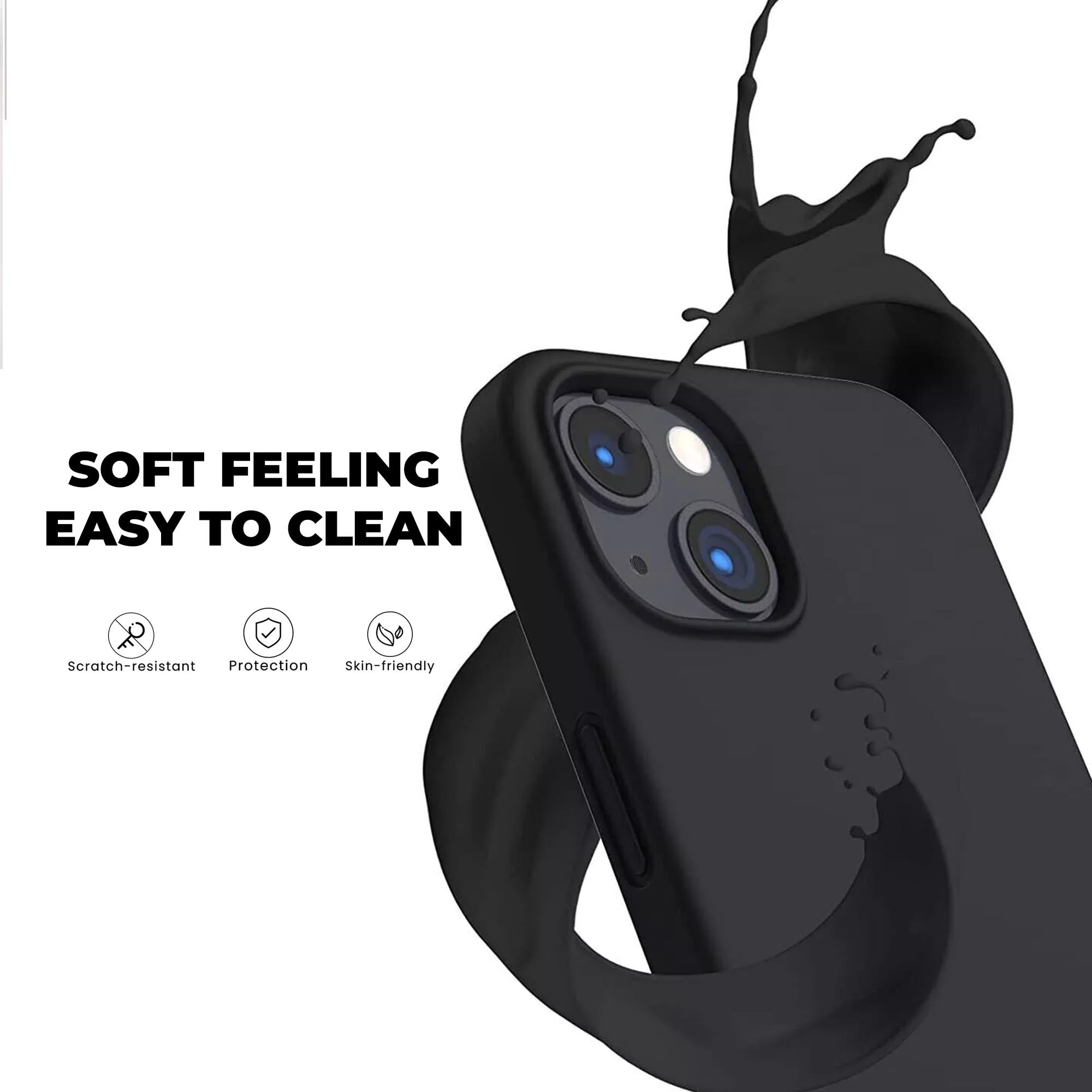COQUE POUR IPHONE 16 PLUS HEYCASE SILICONE MAG MAGSAFE NOIRE